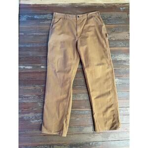 Carhartt B11 Brown Duck Canvas Work Pants Mens 38x36 Original Dungaree Fit